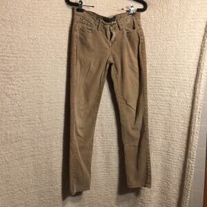 BDG  Corduroy Pants Womens 26 Lt. Brown Mid Rise Cigarette Ankle